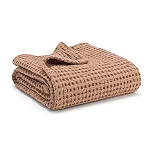 Simka Rose Baby Waffle Blanket - 100% Cotton - Soft Lightweight Baby Blanket 40'' X 36'' (Clay) : Baby