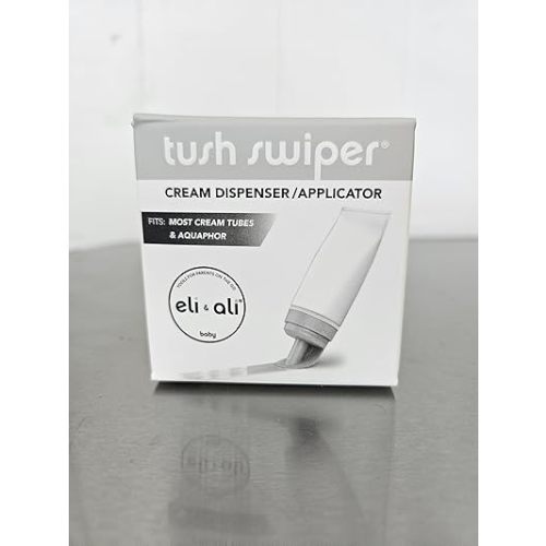 Eli & Ali Tush Swiper - Diaper Rash Cream & Butt Paste Applicator - Universal Fit for Most Diaper Creams | Mess-Free & Hygienic Alternative to Cream Spatula - Carry Less Baby Gear - Grey, 1 Pack