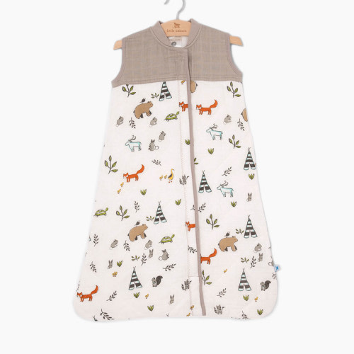 Little Unicorn Cotton Muslin Quilted Sleep Bag - Forest Friends, Small