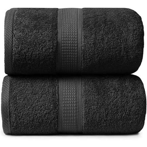 Ariv Premium Jumbo Bath Towels Pack of 2, Extra-Large 35" X 70" Bath Sheets, 100% Cotton, Super Soft, Highly Absorbent, Quick Dry, Durable, Great Value & Quality, Perfect for Home & Bathroom - Grey