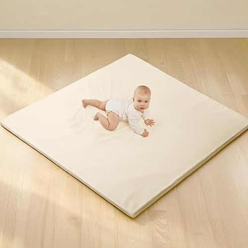 Baby Mat for Floor, Thick Soft Non-Toxic Vegan Leather