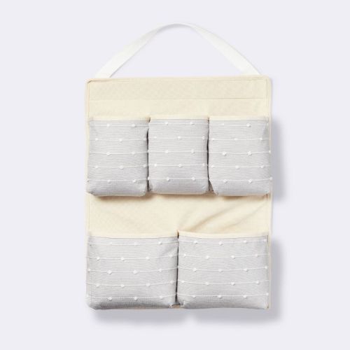 Wall Hanging Storage With Slub Stitching - Gray - Cloud Island™