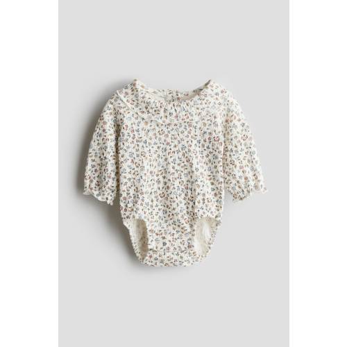 CRINKLED BODYSUIT WITH COLLAR