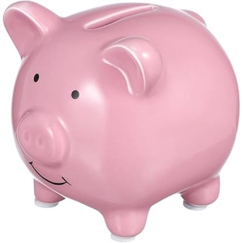 IMIKEYA Ceramic Piggy Bank: Cute Pig Money Bank Coin Bank for Girls Boys Decorative Coin Bank Money Bank Money Saver Kids for Birthday Christmas Nursery Home Decor
