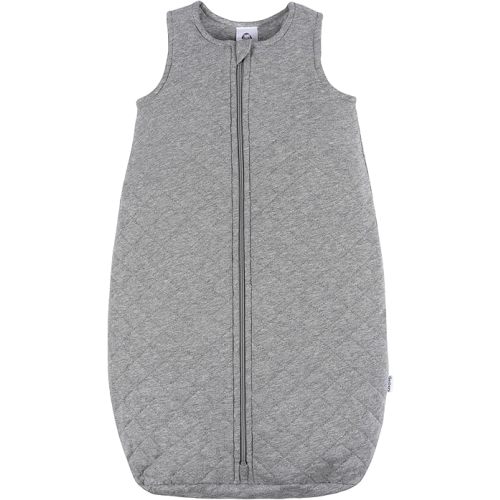 Gerber Baby Unisex Quilted Wearable Blanket, Grey Heather, 0-6 Months
