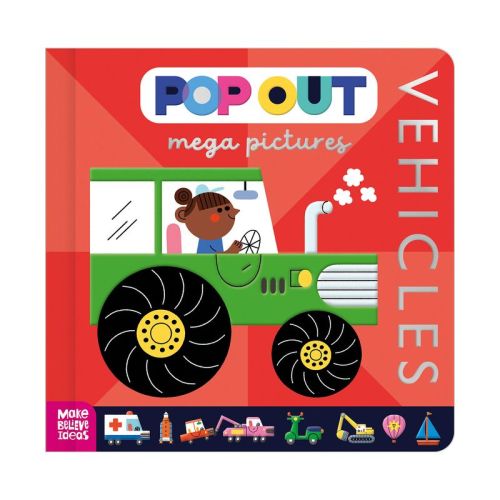 Pop Out Mega Pictures Vehicles - by Sarah Creese (Board Book)