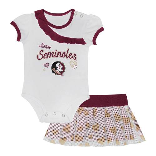 Girls Newborn & Infant Florida State Seminoles Two-Piece Love My Team Bodysuit & Skirt Set