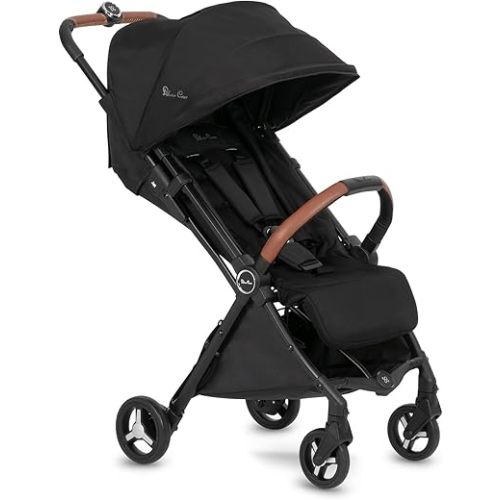 Silver Cross Jet Series - Full Size TSA Approved Infant & Toddler Stroller - Lightweight, Compact & Easy to Fold, with All-Terrain Wheels and One-Handed Recline (Black, Jet-3)
