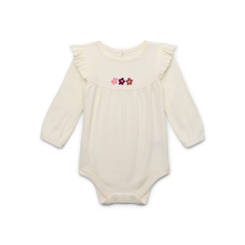 Garanimals Baby Girl Long Sleeve Ruffled Bodysuit, Sizes 0M-24M