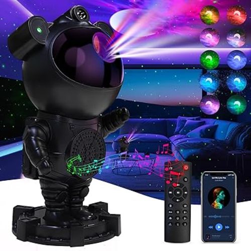 Star Projector Astronaut Galaxy Projector - Bluetooth Speaker, White Noise,Moon Nebula Night Light for Bedroom, 360° Adjustable,Timer and Remote, Star Galaxy Projectors for Kids Adult,Gift Choice