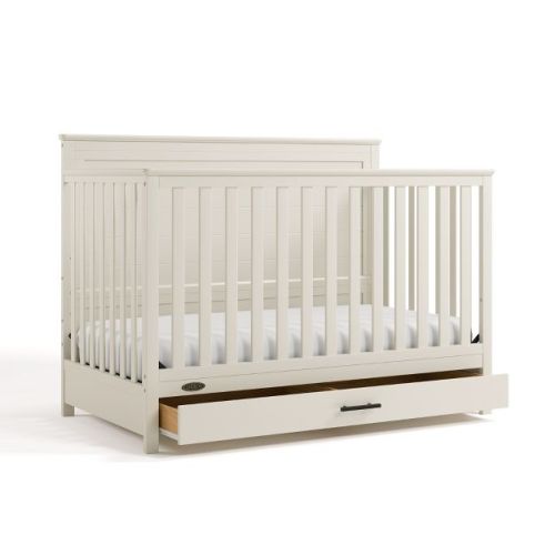 Graco Tristan 5-in-1 Convertible Crib with Drawer - Frosted Oat