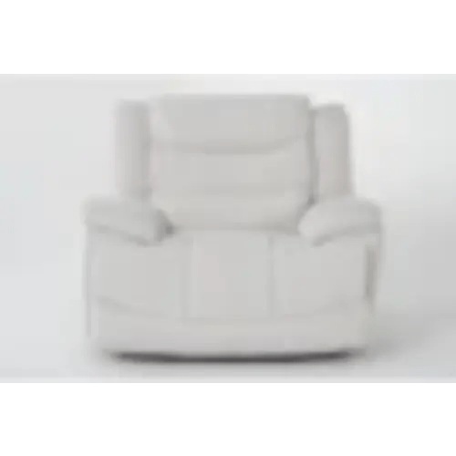 Cruz Ecru Power Oversized Cuddler Recliner with USB | Living Spaces