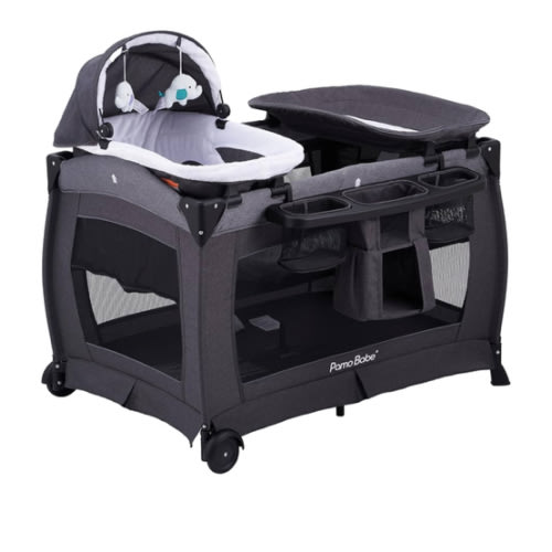Pamo Babe Portable Playpen Foldable Playard for Baby and Toddler Mattress, Changing Table for Newborn Portable Playard