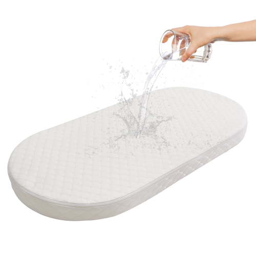 Baby Bassinet Cradle Mattress Oval 15" x 30" Foam Waterproof Padded Design