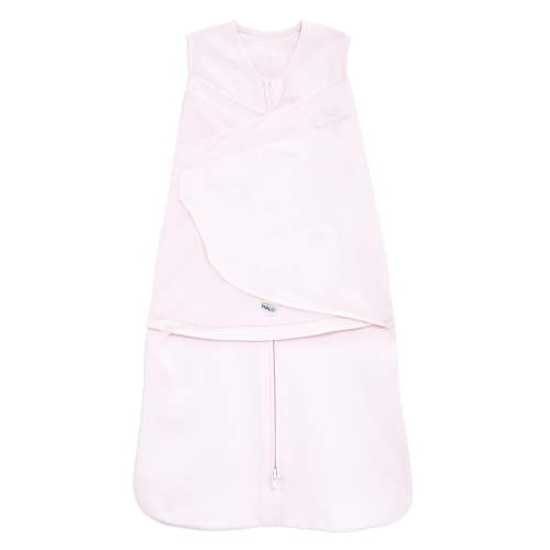 Halo Sleepsack Swaddle, 100% Cotton, Soft Pink, Newborn Girls, 0-3 Months