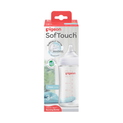 Pigeon SofTouch Glass Bottle 3+ Months 240mL