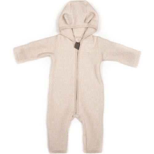Allie Suit With Ears In Wool Fleece, Camel 12-18mo - HutteliHut | Maisonette