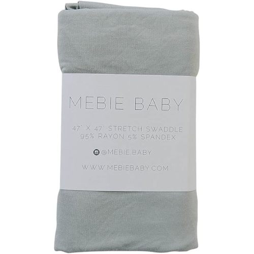 Mebie Baby Stone Stretch Swaddle, Modern and Neutral Swaddle Blanket for Baby Girl or Boy, Soft Baby Blankets, Newborn Swaddle Blanket, 0-3 Month, Comfy Wrap, Baby Essentials & Gifts (47" x 47")