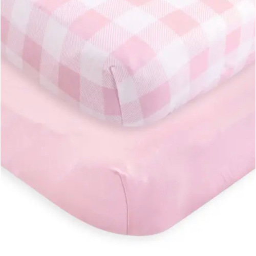 Light Pink Touched By Nature Organic Crib Sheet