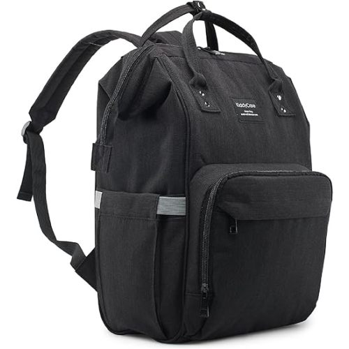 KiddyCare Diaper Bag Backpack | Baby Diaper Bags with Changing Station for Mom | Travel Backpack Waterproof Tote Bag for Maternity Baby Bags with Multiple Uses Large, Fashionable, Unisex | Black