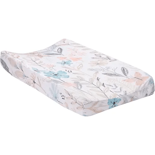 Lambs & Ivy Baby Blooms Watercolor Floral/Butterfly Soft Changing Pad Cover