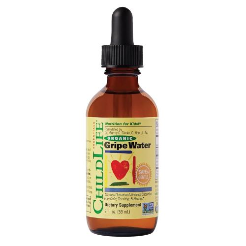 CHILDLIFE ESSENTIALS Organic Gripe Water for Babies - Gripe Water Newborn, Gas Drops for Newborns, Baby Drops for Gas & Colic Relief, Infant Gas Relief with Ginger, Fennel, Dill - 2 Fl Oz (Pack of 1)