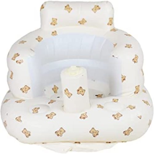 AirSwim Baby Inflatable Seat for Babies 3 Months and Up, Baby Support Seat Summer Toddler Chair for Sitting Up, Baby Shower Chair Floor Seater Gifts with Storage Case, Bear