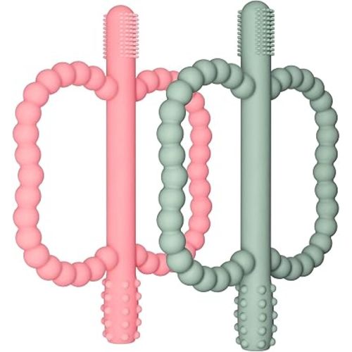 Baby Silicone Teething Toys, Teether Sticks for Babies,3-36 Months