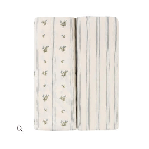Linear Berry Leaf Crib Sheet Set – Ely's & Co.
