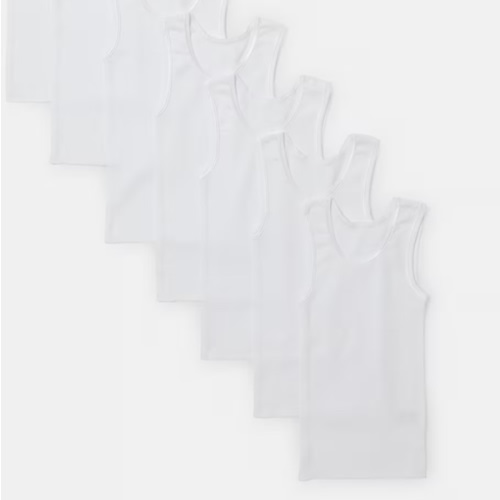7 Pack Baby Singlets (0000)