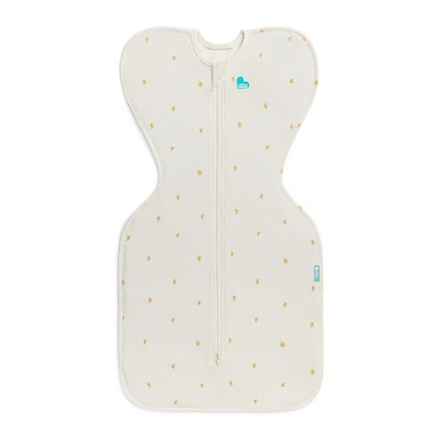 Love to Dream Swaddle UP, Silky-Lux 1.0 TOG, Luxurious 100% Viscose from Bamboo, Allow Baby to Sleep in Their Preferred Arms Up Position, Snug Fit Calms Moro Reflex, 5-8.5 lbs, Cream Lemons