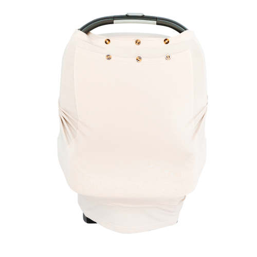 Snuggle Shield® LUXE Bamboo Multi-Use Antimicrobial Air Filtering Infant Cover Tan Sand