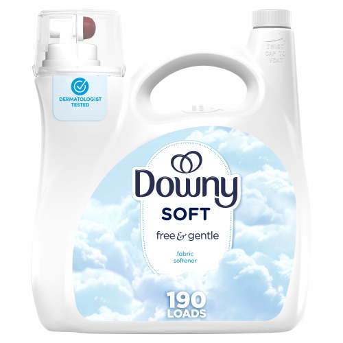 Downy Free & Gentle Fabric Softener and Conditioner, Hypoallergenic, 140 fl oz, 190 Loads