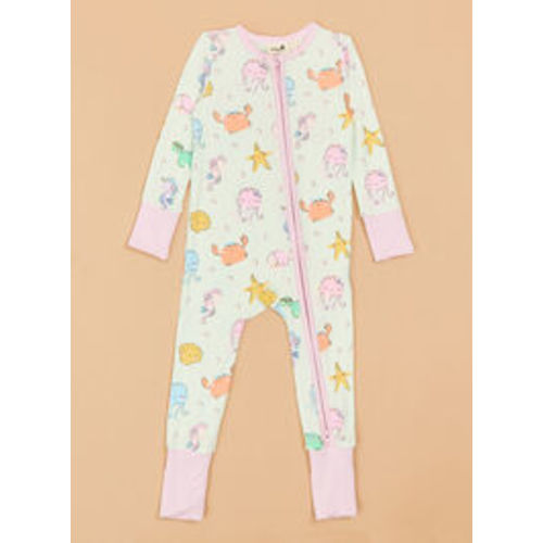 Underwater Whimsy Sleeper in Light Green | Tullabee