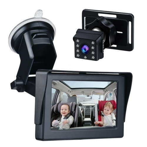 Maboto 1080P Baby Car Mirror, Safety Car Seat Mirror for Rear Facing Infant with Wide Crystal Clear View, Shatterproof, Adjustable Angle Length