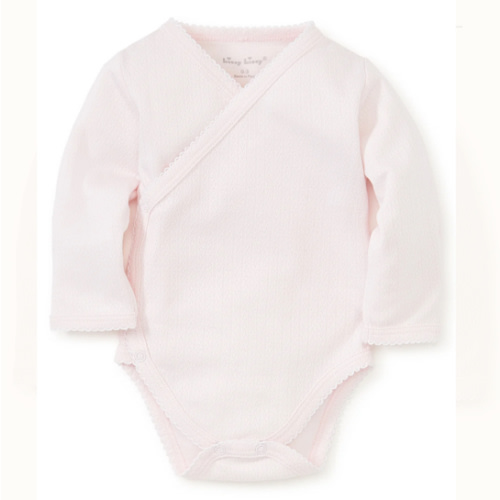 Kissy Pointelle Pink Long Sleeve Bodysuit