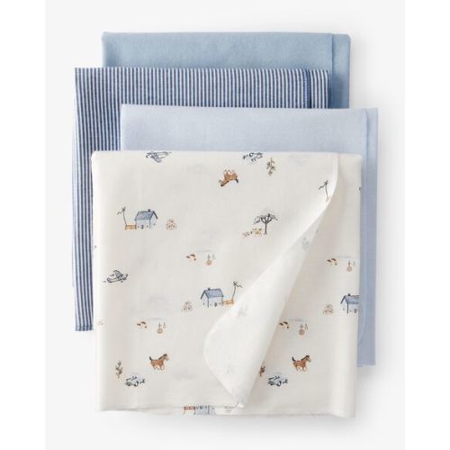 Baby 4-Pack Receiving Blankets - Blue - Carter's | Carter's