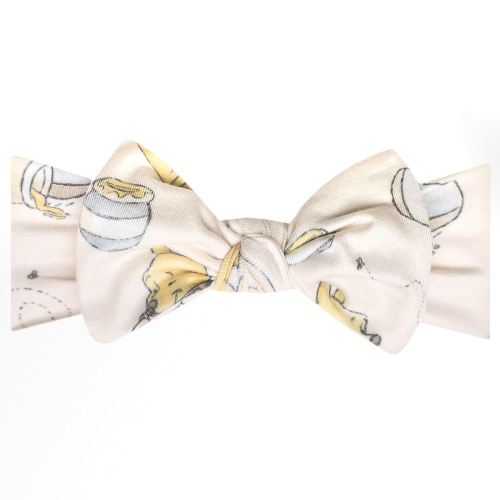Copper Pearl Baby Stretchy Soft Knit Headband Bow Hunny