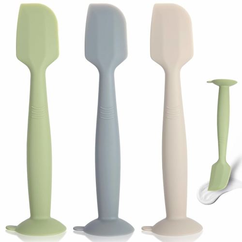 Amazon.com: MAIKKB Baby Diaper Cream Spatula 3 Pack Diaper Spatulas Soft Silicone Diaper Cream Applicator Baby Butt Paste Spatula Brush with Suction Base,Full Size(Gray+Off-white+Green : Baby