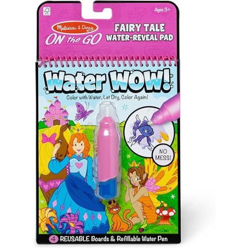 Melissa & Doug On the Go Water Wow! Reusable Water-Reveal Activity Pad - Fairy Tale - FSC Certified