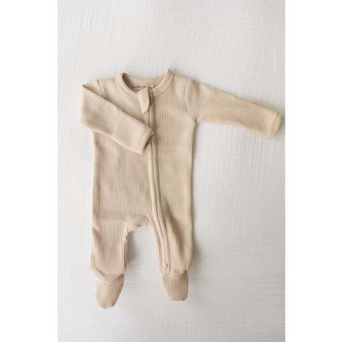 Organic Waffle Knit Footie – Bella Berry Designs (3-6M)
