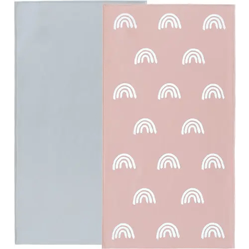 Owlowla Baby Diaper Changing Pad Portable Changing Mat Travel Changing Pad Liner for Baby and Small Toddler(Gray&Rainbow)