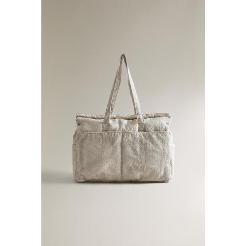 ZARA GINGHAM CHECK DIAPER BAG