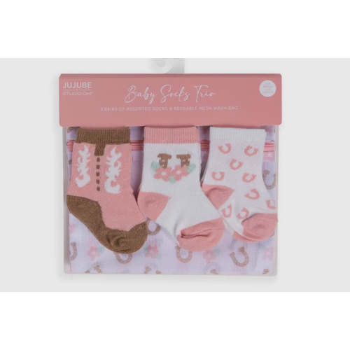 Blooming boot baby sock set