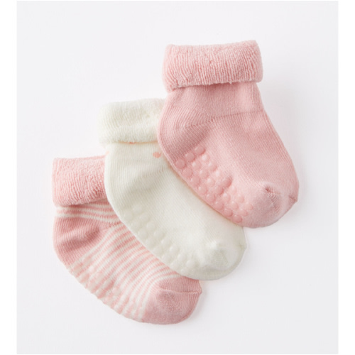 3Pk Terry Baby Socks