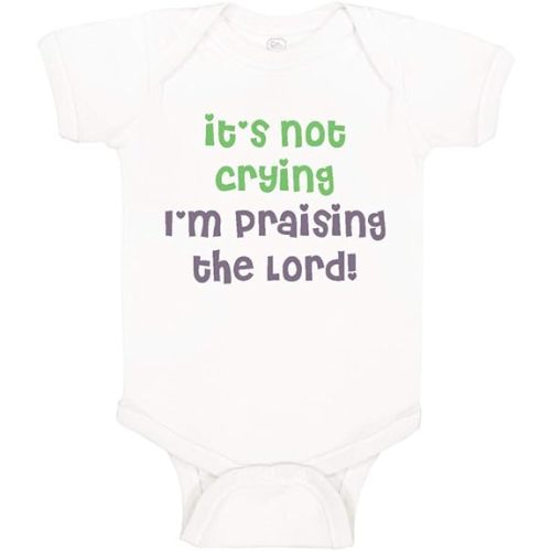 Custom Baby Bodysuit It's Not Crying I'm Praising The Lord Christian Jesus God