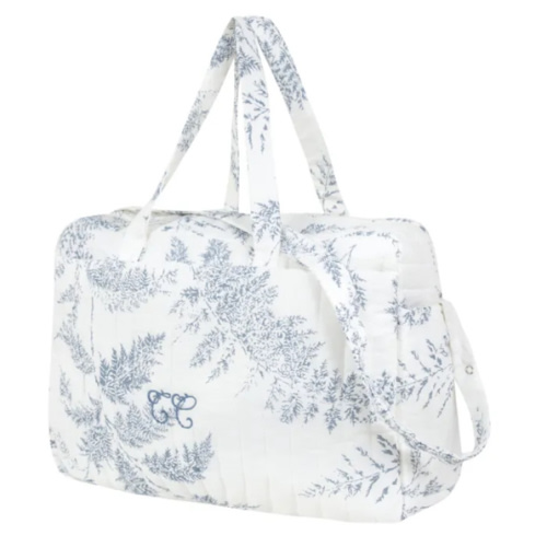 Tartine Et Chocolat Leaf-Print Changing Bag & Blanket | Navy blue