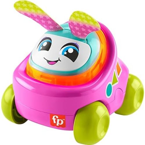 Fisher-Price | DJ Buggy Pink Push-Along Car with Music & Lights for Crawling Play