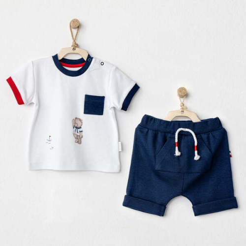Sailor Bear Pocket Outfit, White - Andy Wawa | Maisonette