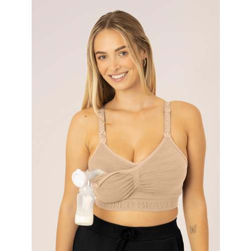 Sublime® Hands-Free Pumping & Nursing Bra | Beige – Kindred Bravely